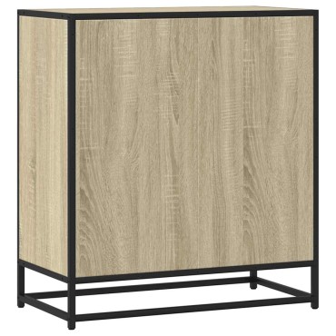 vidaXL Sideboard Sonoma Oak 68x35x76cm Κατασκευασμένο ξύλο και μέταλλο 1 τεμ.