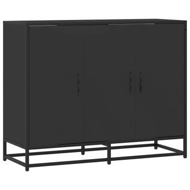 vidaXL Συρταριέρα Μαύρη 94x35x76cm από Επεξεργασμένο Ξύλο 1 τεμ.