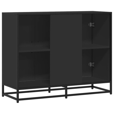 vidaXL Συρταριέρα Μαύρη 94x35x76cm από Επεξεργασμένο Ξύλο 1 τεμ.