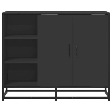 vidaXL Συρταριέρα Μαύρη 92x35x76cm από Επεξεργασμένο Ξύλο 1 τεμ.