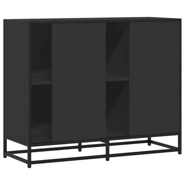 vidaXL Συρταριέρα Μαύρη 92x35x76cm από Επεξεργασμένο Ξύλο 1 τεμ.