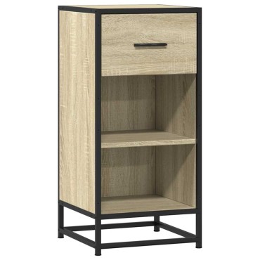vidaXL Συρταριέρα Sonoma Δρυς 35,5x35x76cm Επεξ. Ξύλο + Μέταλλο 1 τεμ.
