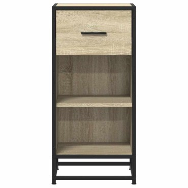 vidaXL Συρταριέρα Sonoma Δρυς 35,5x35x76cm Επεξ. Ξύλο + Μέταλλο 1 τεμ.