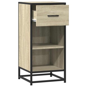 vidaXL Συρταριέρα Sonoma Δρυς 35,5x35x76cm Επεξ. Ξύλο + Μέταλλο 1 τεμ.