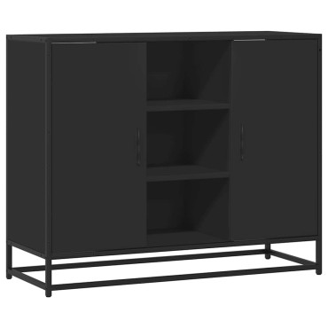 vidaXL Μπουφές Μαύρος 92x35x76cm από Επεξεργασμένο Ξύλο 1 τεμ.