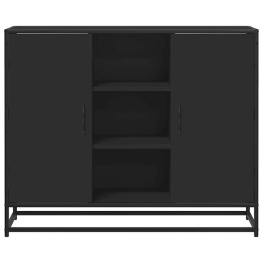 vidaXL Μπουφές Μαύρος 92x35x76cm από Επεξεργασμένο Ξύλο 1 τεμ.
