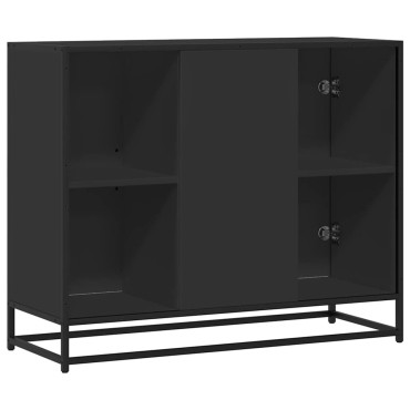 vidaXL Μπουφές Μαύρος 92x35x76cm από Επεξεργασμένο Ξύλο 1 τεμ.
