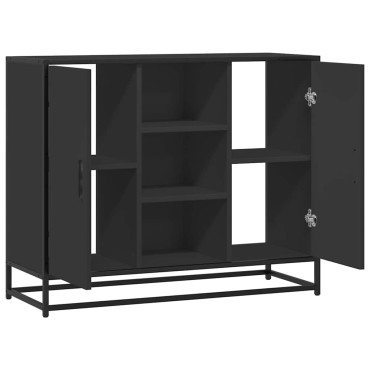 vidaXL Μπουφές Μαύρος 92x35x76cm από Επεξεργασμένο Ξύλο 1 τεμ.