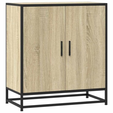vidaXL Sideboard Sonoma Oak 68x35x76cm Κατασκευασμένο ξύλο και μέταλλο 1 τεμ.