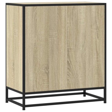 vidaXL Sideboard Sonoma Oak 68x35x76cm Κατασκευασμένο ξύλο και μέταλλο 1 τεμ.