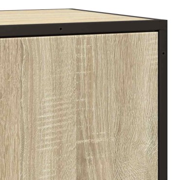 vidaXL Sideboard Sonoma Oak 68x35x76cm Κατασκευασμένο ξύλο και μέταλλο 1 τεμ.