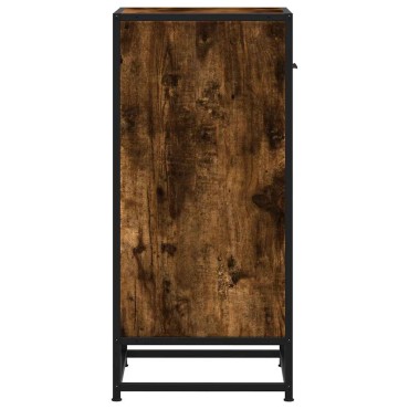 vidaXL Ραφιέρα Καπνιστή Δρυς 35,5x35x76cm Επεξ. Ξύλο + Μέταλλο 1 τεμ.