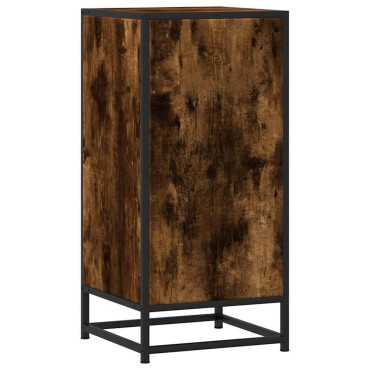 vidaXL Ραφιέρα Καπνιστή Δρυς 35,5x35x76cm Επεξ. Ξύλο + Μέταλλο 1 τεμ.