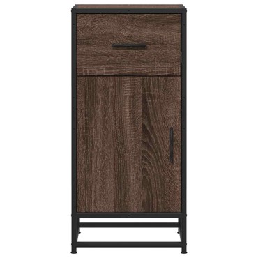 vidaXL Ραφιέρα Καφέ Δρυς 35,5x35x76cm Επεξ. Ξύλο + Μέταλλο 1 τεμ.