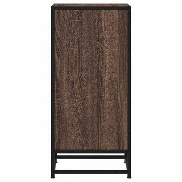 vidaXL Ραφιέρα Καφέ Δρυς 35,5x35x76cm Επεξ. Ξύλο + Μέταλλο 1 τεμ.