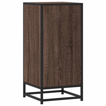vidaXL Ραφιέρα Καφέ Δρυς 35,5x35x76cm Επεξ. Ξύλο + Μέταλλο 1 τεμ.