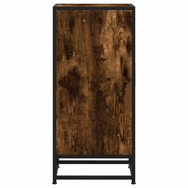 vidaXL Ραφιέρα Καπνιστή Δρυς 35,5x35x76cm Επεξ. Ξύλο + Μέταλλο 1 τεμ.