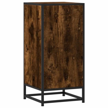 vidaXL Ραφιέρα Καπνιστή Δρυς 35,5x35x76cm Επεξ. Ξύλο + Μέταλλο 1 τεμ.