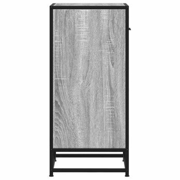 vidaXL Ραφιέρα Γκρι Sonoma 35,5x35x76cm Επεξ. Ξύλο + Μέταλλο 1 τεμ.