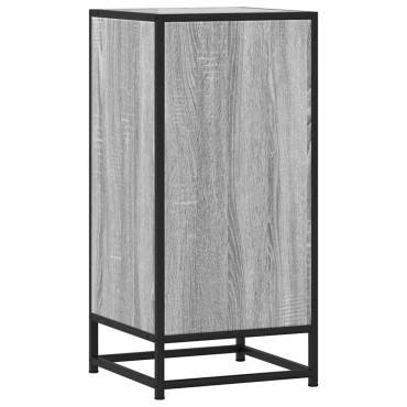 vidaXL Ραφιέρα Γκρι Sonoma 35,5x35x76cm Επεξ. Ξύλο + Μέταλλο 1 τεμ.