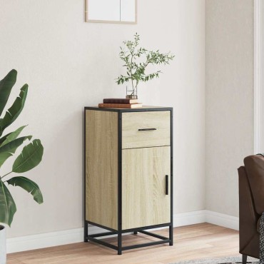 vidaXL Συρταριέρα Sonoma Δρυς 35,5x35x76cm Επεξ. Ξύλο + Μέταλλο 1 τεμ.