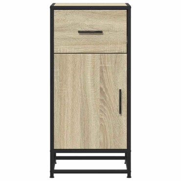 vidaXL Συρταριέρα Sonoma Δρυς 35,5x35x76cm Επεξ. Ξύλο + Μέταλλο 1 τεμ.