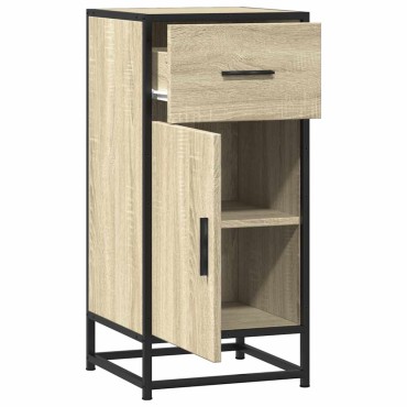 vidaXL Συρταριέρα Sonoma Δρυς 35,5x35x76cm Επεξ. Ξύλο + Μέταλλο 1 τεμ.