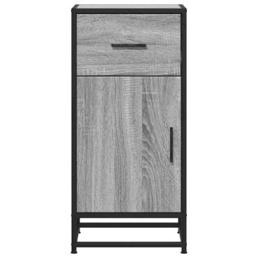 vidaXL Ραφιέρα Γκρι Sonoma 35,5x35x76cm Επεξ. Ξύλο + Μέταλλο 1 τεμ.