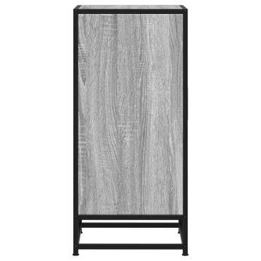 vidaXL Ραφιέρα Γκρι Sonoma 35,5x35x76cm Επεξ. Ξύλο + Μέταλλο 1 τεμ.