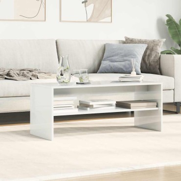 vidaXL Έπιπλο Τηλεόρασης Γυαλιστερό Λευκό 100x40x40cm Μοριοσανίδα