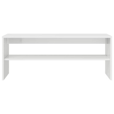 vidaXL Έπιπλο Τηλεόρασης Γυαλιστερό Λευκό 100x40x40cm Μοριοσανίδα
