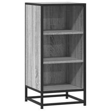 vidaXL Ραφιέρα Γκρι Sonoma 35,5x35x76cm Επεξ. Ξύλο + Μέταλλο 1 τεμ.