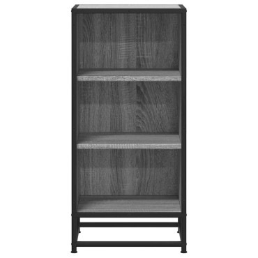 vidaXL Ραφιέρα Γκρι Sonoma 35,5x35x76cm Επεξ. Ξύλο + Μέταλλο 1 τεμ.
