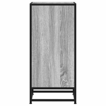 vidaXL Ραφιέρα Γκρι Sonoma 35,5x35x76cm Επεξ. Ξύλο + Μέταλλο 1 τεμ.