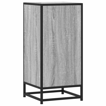 vidaXL Ραφιέρα Γκρι Sonoma 35,5x35x76cm Επεξ. Ξύλο + Μέταλλο 1 τεμ.