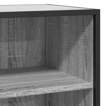 vidaXL Ραφιέρα Γκρι Sonoma 35,5x35x76cm Επεξ. Ξύλο + Μέταλλο 1 τεμ.