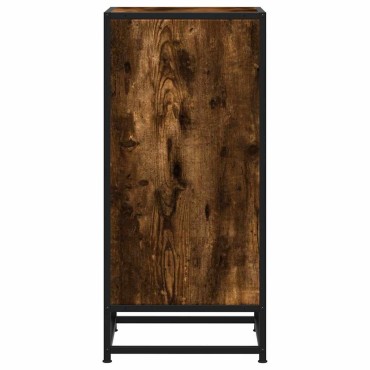 vidaXL Ραφιέρα Καπνιστή Δρυς 35,5x35x76cm Επεξ. Ξύλο + Μέταλλο 1 τεμ.