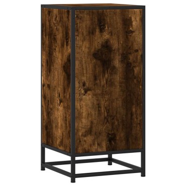 vidaXL Ραφιέρα Καπνιστή Δρυς 35,5x35x76cm Επεξ. Ξύλο + Μέταλλο 1 τεμ.