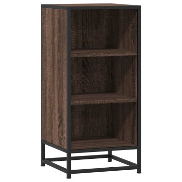vidaXL Ραφιέρα Καφέ Δρυς 35,5x35x76cm Επεξ. Ξύλο + Μέταλλο 1 τεμ.