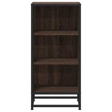 vidaXL Ραφιέρα Καφέ Δρυς 35,5x35x76cm Επεξ. Ξύλο + Μέταλλο 1 τεμ.