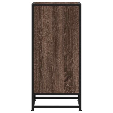 vidaXL Ραφιέρα Καφέ Δρυς 35,5x35x76cm Επεξ. Ξύλο + Μέταλλο 1 τεμ.