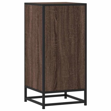 vidaXL Ραφιέρα Καφέ Δρυς 35,5x35x76cm Επεξ. Ξύλο + Μέταλλο 1 τεμ.