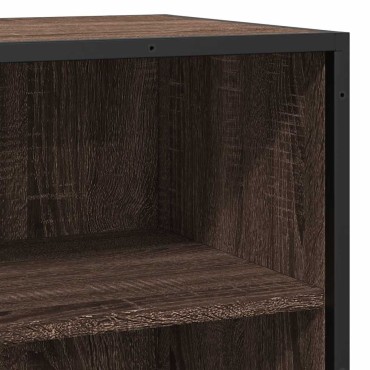 vidaXL Ραφιέρα Καφέ Δρυς 35,5x35x76cm Επεξ. Ξύλο + Μέταλλο 1 τεμ.