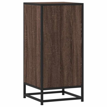 vidaXL Ραφιέρα Καφέ Δρυς 35,5x35x76cm Επεξ. Ξύλο + Μέταλλο 1 τεμ.