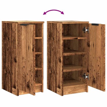 vidaXL Παπουτσοθήκη Όψη Παλαιού Ξύλου 29,5x35x70cm Επεξ. Ξύλο 1 τεμ.