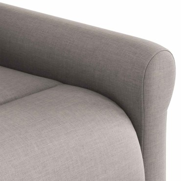 vidaXL Πολυθρόνα Μασάζ Ηλεκτρική Ανακλινόμενη Taupe Υφασμάτινη 1 τεμ.