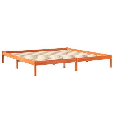 vidaXL Κρεβάτι Βιβλιοθήκη Χωρίς Στρώμα 180x200 εκ Μασίφ Ξύλο Πεύκου