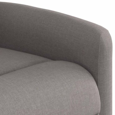 vidaXL Πολυθρόνα Μασάζ Ανακλινόμενη με Ανύψωση Taupe Υφασμάτινη 1 τεμ.