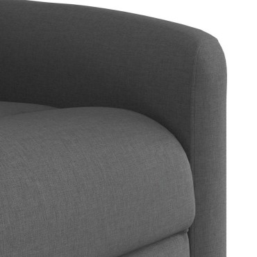 vidaXL Πολυθρόνα Ανακλινόμενη Ηλεκτρική Σκούρο Γκρι Υφασμάτινη 1 τεμ.