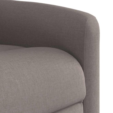 vidaXL Πολυθρόνα Μασάζ Ηλεκτρική Ανακλινόμενη Taupe Υφασμάτινη 1 τεμ.